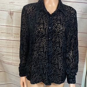 Long sleeves velvet See through